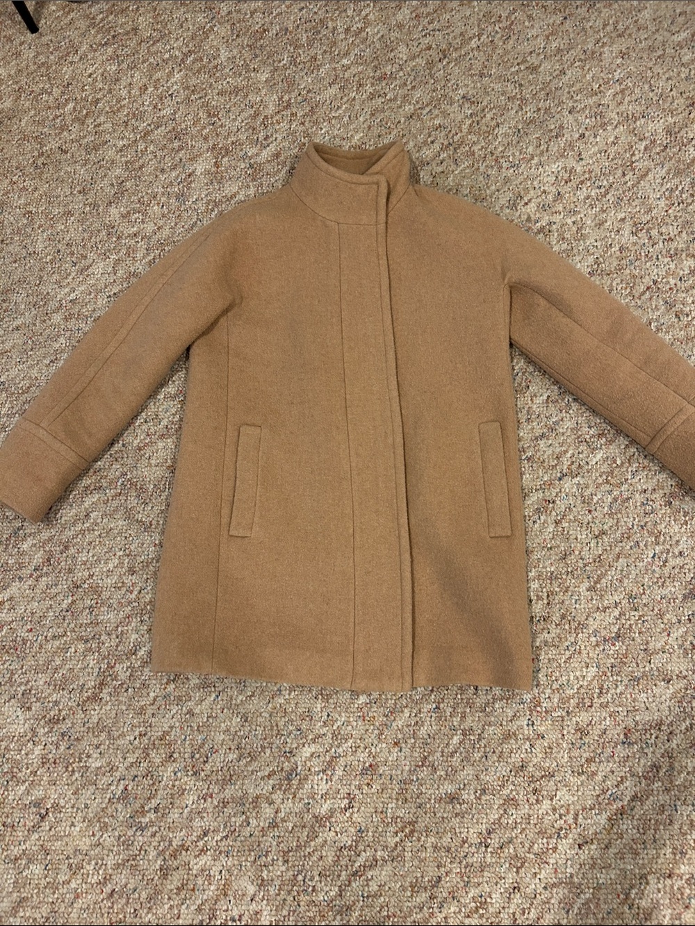 J. Crew Women’s Camel Wool-Blend Pea Coat